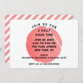 Invitation Tennis Party (Devant / Derrière)