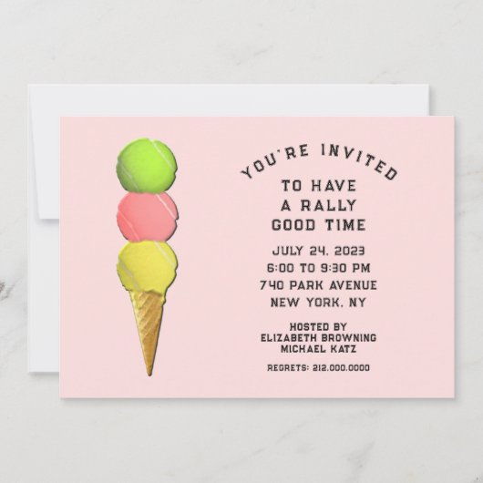 Invitation Tennis Party (Devant)