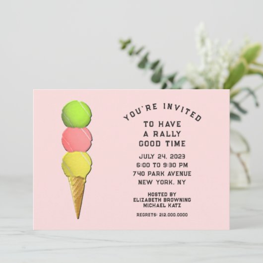 Invitation Tennis Party (Debout devant)