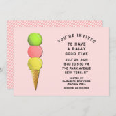 Invitation Tennis Party (Devant / Derrière)