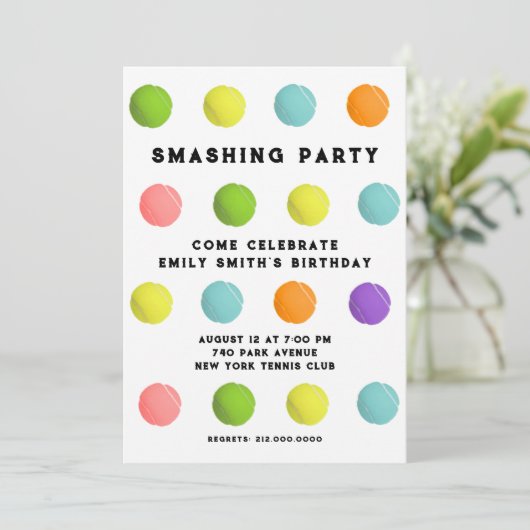 Invitation Tennis Party (Debout devant)