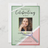 Invitation Tennis Player, Celebration of Life Photo Funeral (Devant)