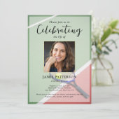 Invitation Tennis Player, Celebration of Life Photo Funeral (Debout devant)