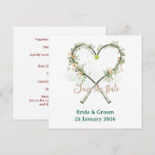 Invitation Tennis pour Sauvegarder la date du Mari (Devant / Derrière)