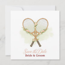Invitation Tennis pour Sauver la date du Mariage