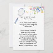Invitation Tennis Retraite Party pour Joueuse (Dos)