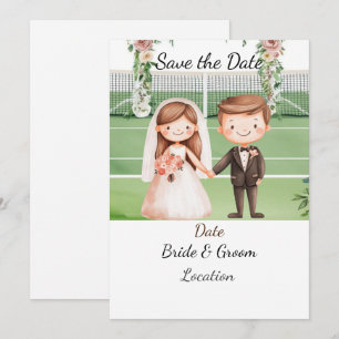 Invitation Tennis Sauvez la date de l'adversaire Tennis Playe