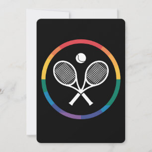 Invitation Tennis Sports Rainbow LGBTQ Gay pride Ally