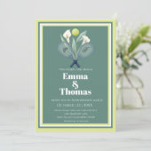 Invitation Tennis Thématique Tenniscore Mariage Vert Lime Cou (Debout devant)