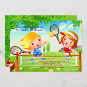 Invitation Tennis Tots (Devant / Derrière)
