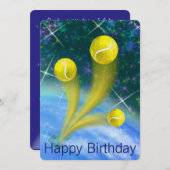 Invitation Tennis Victory Anniversaire (Devant / Derrière)