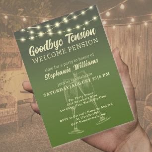 Invitation Tension d'adieu à la retraite Jardin d'été