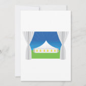 Invitation Tente de réception élégante blanche avec rideaux (Devant)