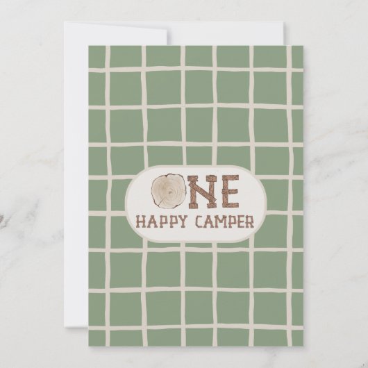 Invitation Tente d'ours Brown moderne une joyeuse année de Ca (Dos)