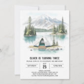 Invitation Tenting by Pine Trees Anniversaire (Devant)