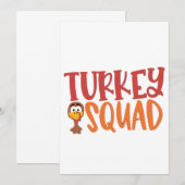 Invitation Tenue assortie pour l'équipe de dinde pour la fête (Devant / Derrière)