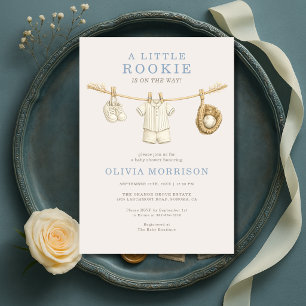 Invitation Tenue de baseball pour petit débutant Baby Shower