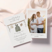 Invitation Tenue de bébé à l'aquarelle Boho Bliss pour garçon