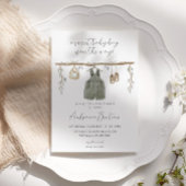 Invitation Tenue de bébé à l'aquarelle Boho Bliss pour garçon