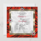 Invitation Tenue de fête fabuleuse, robe rouge, talons argent (Dos)
