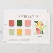 Invitation Tenue de Mariage | Palette de Couleurs Citron (Devant)