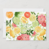 Invitation Tenue de Mariage | Palette de Couleurs Citron (Dos)
