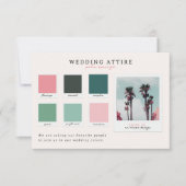 Invitation Tenue de Mariage | Palette de Palm Springs Califor (Devant)