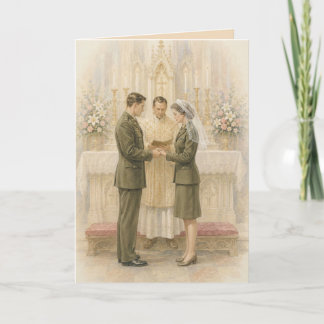 Invitation Tenue de service militaire Élégant mariage