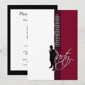 Invitation Tenue de soirée "enterrement de vie de garçon" bor (Devant / Derrière)