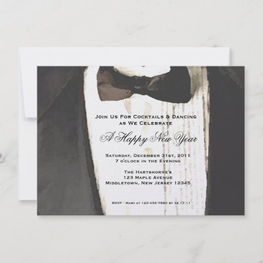 Invitation tenue de soirée pour occasion formelle (Devant)