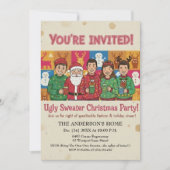 Invitation Tenue décontractée de Noël avec un vieux pull moch (Devant)