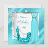 Invitation Tenue fabuleuse pour une soirée des 50 ans Robe bl (Devant)