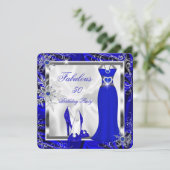 Invitation Tenue fabuleuse pour une soirée royale Robe bleue (Debout devant)
