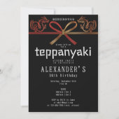Invitation Teppanyaki BLK Japonais Steakhouse Dragon Annivers (Devant)