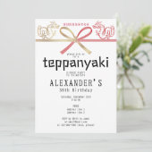 Invitation Teppanyaki japonais Steakhouse Dragon Anniversaire (Debout devant)