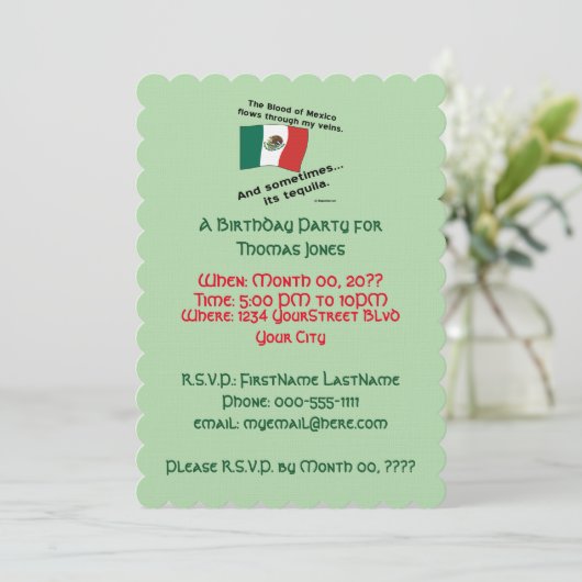 Invitation Tequila mexicaine (Debout devant)