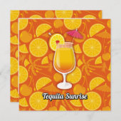 Invitation Tequila Sunrise (Devant / Derrière)