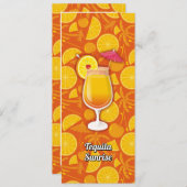 Invitation Tequila Sunrise (Devant / Derrière)