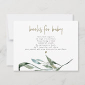 Invitation TERA Fall Watercolor Livres verts pour Baby Card (Devant)