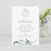 Invitation TERA Fall White Citrouille Fête des mariées de ver (Debout devant)