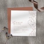 Invitation Teracotta florale la nuit avant la répétition<br><div class="desc">Illustration délicate à main élégante et détails de typographie de script moderne, en terre cuite et couleur blanche, simple et romantique. Bonne nuit avant la répétition florale invitations dîner pour mariage rustique moderne, mariage de jardin de campagne et mariage boho simple en automne et en hiver. Entièrement personnalisable avec n'importe...</div>