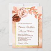 Invitation Terme Aquarelle Floral Arch Mariage en terre cuite (Devant)