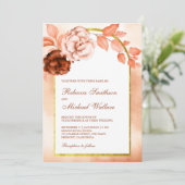 Invitation Terme Aquarelle Floral Arch Mariage en terre cuite (Debout devant)