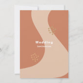 Invitation Terme en terre cuite douce moderne Mariage Abstrai (Dos)