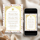 Invitation Terme Floral Anand Karaj Punjabi Sikh Mariage