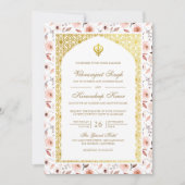 Invitation Terme Floral Anand Karaj Punjabi Sikh Mariage (Devant)