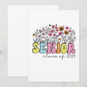 Invitation Terminé 2025 Promotion 2025 Fleurs de Printemps Fl (Devant / Derrière)