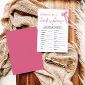 Invitation Terminer la phrase de la mariée Jeu de Baby Shower