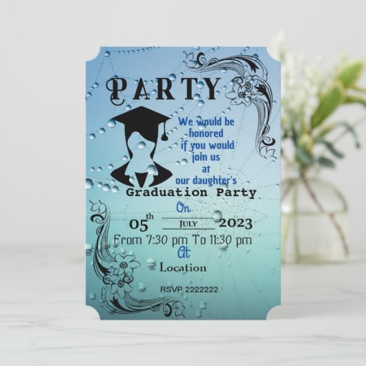 Invitation Terminer le diplôme (Debout devant)