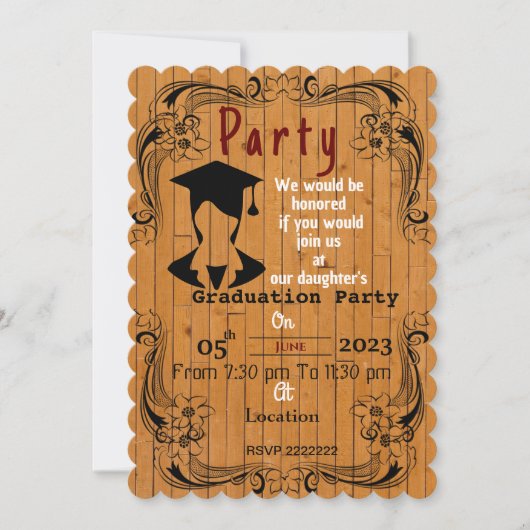 Invitation Terminer le diplôme (Devant)